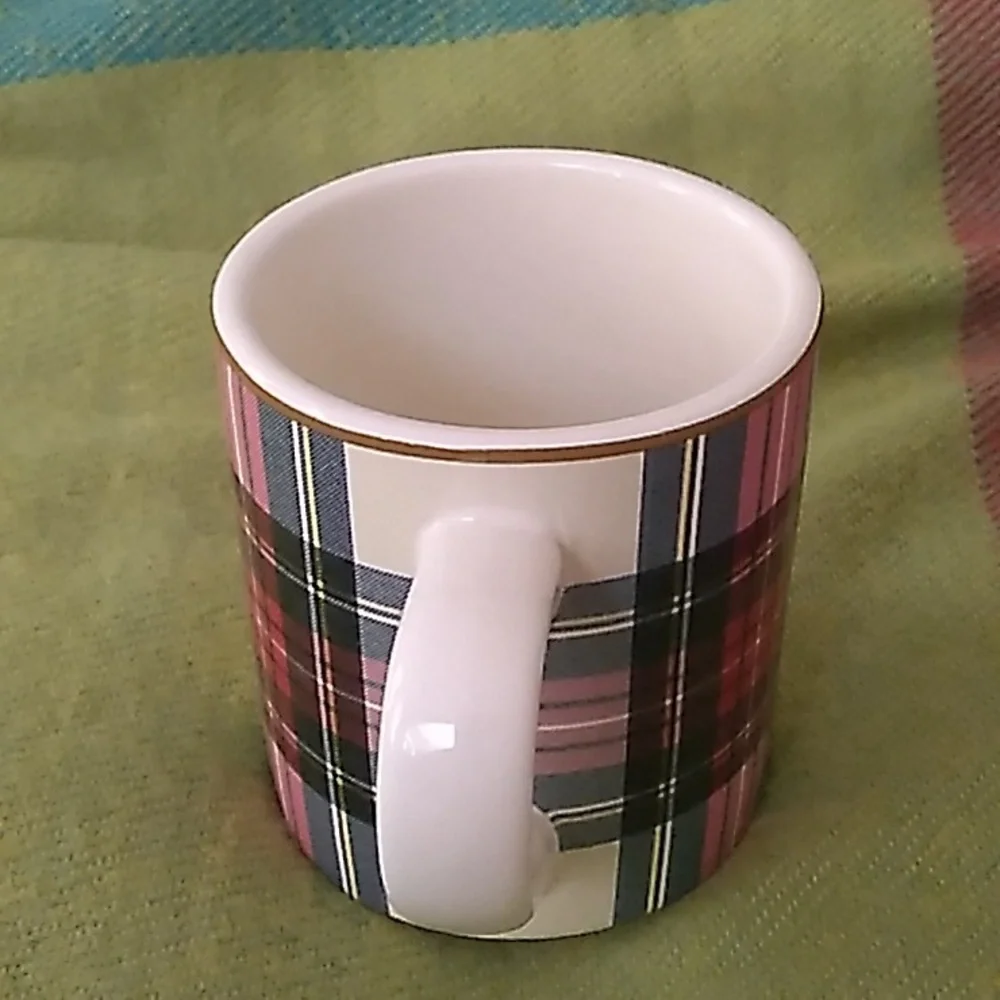 Vintage Williams Sonoma Tartan Plaid Mug